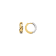 14k Yellow Gold and White 14.25 mm Hinged Hoop Earrings for Women