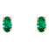 14K Yellow Gold Lab-Grown Emerald Stud Earrings for Women