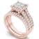 14K Rose Gold 1.50ctw Diamond Anniversary Engagement Ring Bridal Band
Set (I2-Clarity-H-I-Color)