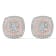 10k Rose Gold 1/2ctw Round Diamond Womens Square Stud Earrings ( H-I
Color, I2 Clarity )