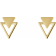 14K Yellow Gold Triangle Geometric Drop Earrings for Women