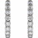 14K White Gold 2.0ctw Round Cut Natural Diamond Inside-Outside Hinged 20
mm Hoop Earrings