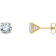 14K Yellow Gold 1/2ctw Round Cut Natural Diamond Earrings for Women