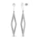 925 Sterling Silver 1/3ct Diamond Square Dangle Earrings for Women ( H-I
Color, I2 Clarity )