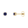14K Yellow Gold Lab Created Sapphire 4 mm Stud Earrings for Women with
Friction Post