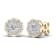 Diamond2Deal 10k Yellow Gold 1ctw Diamond Womens Round Stud Earrings (
H-I Color, I2 Clarity )