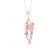 Diamond2Deal 10K Rose Gold Diamond Angel Pendant Rope Chain Necklace for
Women 18inch (1/20ct