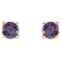 14K Yellow Gold 4 mm Lab Created Alexandrite Stud Earrings for Women
with Friction Post