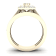 10K Yellow Gold 1/3ctw Diamond Halo Engagement Ring Wedding Band Bridal
Set ( I2-Clarity-H-I-Color )