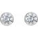 14k White Gold 1/3 CTW Diamond Cocktail-Style Stud Earrings for Women