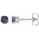 14K White Gold 4 mm Lab Created Alexandrite Stud Earrings for Women with
Friction Post