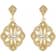 14K Yellow Gold 3/8ctw Round Cut Natural Diamond Vintage Earrings