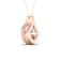 10K  Rose Gold Diamond Pendant Rope Chain Necklace for Women 18inch
(1/2Ct/ I2,H-I)