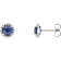 14K White Gold 4 mm Natural Blue Sapphire and 1/10 CTW Round Cut Natural
Diamond Stud Earrings
