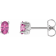 14K White Gold Pink Tourmaline Stud Earrings for Women