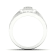 10K White Gold .15 ctw Diamond Halo Bridal Set Engagement Ring (
I2-Clarity-H-I-Color )