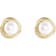14k Yellow Gold Pearl Stud Earrings for Women