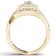 10K Yellow Gold 0.90ctw Diamond Halo Engagement Band Bridal Ring(Color
H-I, Clarity I2)