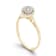 10K Yellow Gold .33ctw Diamond Halo Engagement Wedding Ring (
I2-Clarity-H-I-Color )
