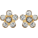 Diamond2Deal 14k Yellow Gold Imitation White Crystal Birthstone Piercing
Stud Earrings for Women
