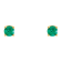 Diamond2Deal 14K Yellow Gold Lab-Grown Emerald Stud Earrings for Women