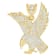 Diamond2Deal 10k Yellow Gold Cubic-Zirconia Wildlife Bird Eagle
Patriotism Charm Pendant for Mens