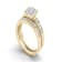 Diamond2Deal 10K Yellow  Gold 1.0ctw Round Diamond Ladies Bridal Halo
Engagement Ring