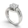 10K White Gold .75ctw Diamond Solitaire Halo Engagement Bridal Ring Set
( I2-Clarity-H-I-Color )