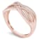 Diamond2Deal 10K Rose Gold .07ctw Round Diamond Crossover Ring
(0.07cttw, Color H-I, Clarity I2)