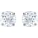 Diamond2Deal 14K White Gold 1 1/2 CTW Natural Diamond Stud Earrings for
Women with Friction Post