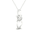 Diamond2Deal Sterling Silver Diamond Owl Pendant With 18 Inch Chain(0.04 ctw)