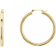 Diamond2Deal 14k Yellow Gold 35 mm Tube Hoop Earrings for Women