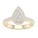Diamond2Deal 10K Yellow Gold .75ctw Round Diamond Pear Shape Halo
Engagement Ring