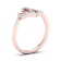 10K Rose Gold .07ctw Round Cut Diamond Double Heart Love Ring (0.07cttw,
Color H-I, Clarity I2)