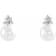 14K White Gold Cultured White Freshwater Pearl and 1/8 CTW Natural
Diamond Stud Earrings for Women