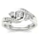10K White Gold .50ctw 3 Stone Diamond Engagement Ring and Wedding Band
(Color H-I, Clarity I2)