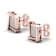 10k Rose Gold 1/4ctw Round Diamond Womens Square Stud Earrings ( H-I
Color, I2 Clarity )