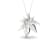 Diamond2Deal 14k White Gold Over Sterling Silver 0.05 Ct Diamond Leaf
Pendant With Chain 18"