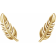 Diamond2Deal 14K Yellow Gold Leaf Stud Earrings for Women