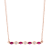 Diamond2Deal 14k Rose Gold 0.52ct Marquise Cut Ruby and Diamond Bar
Pendant Necklace 18"