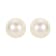 14k Yellow Gold 8 mm White Akoya Cultured Pearl Stud Earrings for Women