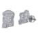 Diamond2Deal 925 Sterling Silver Cubic Zirconia Jesus Religious Stud
Earrings for Men