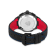 Fashion watch with black leather strap