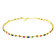 Multi Colour Gemstone Necklace (Water Resistance Premium Plating)