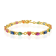 Multi Colour Gemstone Bracelet (Water Resistance Premium Plating)