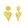 Textured Sweet Heart Earring (Gold Vermeil)