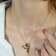 Textured Sweet Heart Chain Necklace (Gold Vermeil)