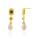 Multi Stone Drop Earrings (Water Resistance Premium Plating)
