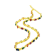 Multi Colour Gemstone Necklace (Water Resistance Premium Plating)