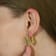 Textured Quad Hugs Earring (Gold Vermeil)